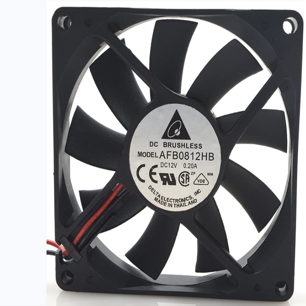AFB0812HB 808015mm 12V 0.20A 3100RPM 33.55CFM 8CM 2-Wire Cooling Fan