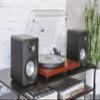 Crosley KT6101-MA Belt-Drive Bluetooth Turntable with Built-in Preamp and Included Speakers, Mahogany view 2