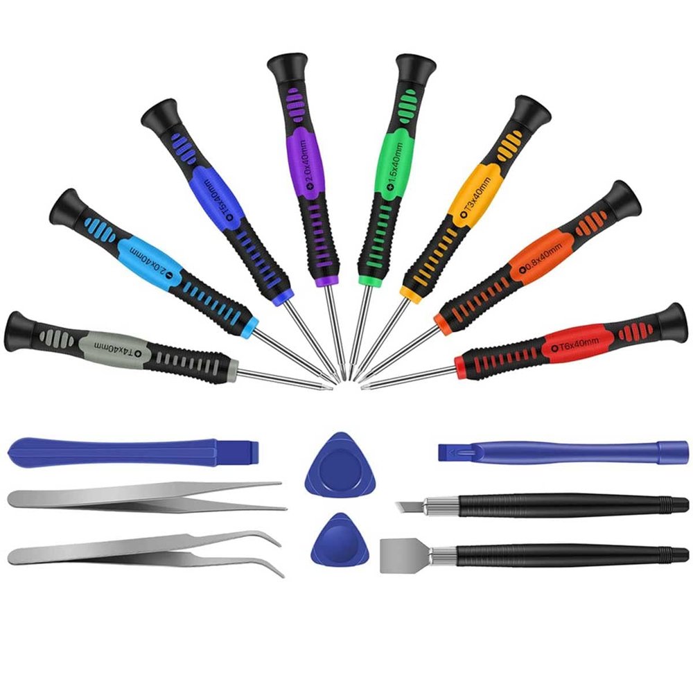 16 in 1 Electronics DIY Precision Screwdriver Set Repair Tool Kit Compatible Samsung, iPhone, Smartphone Repair, iPad, Computers, Laptops and Other Devices