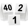40-Piece Acrylic Table Numbers 1-40 - Double-Sided White Table Tents for Restaurant, Wedding, Party & Banquet view 1