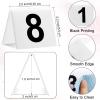 40-Piece Acrylic Table Numbers 1-40 - Double-Sided White Table Tents for Restaurant, Wedding, Party & Banquet view 2
