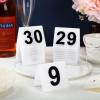 40-Piece Acrylic Table Numbers 1-40 - Double-Sided White Table Tents for Restaurant, Wedding, Party & Banquet view 4
