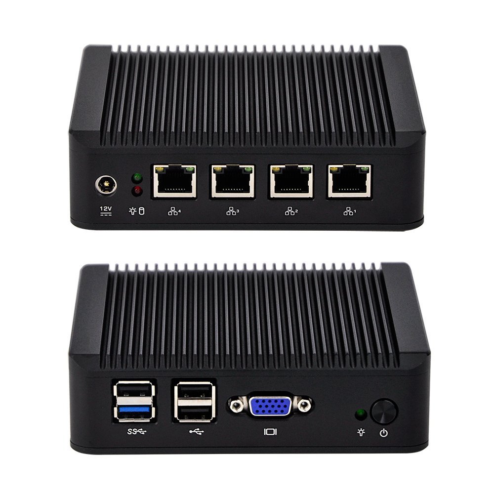 Fanless Router Q192G4U-S01 Intel Celeron N2920,1.86Ghz 7.5W (8Gb Ddr3 Ram 128Gb Ssd) -4 Intel Gigabit LAN,Used As A Router/Firewall/Proxy