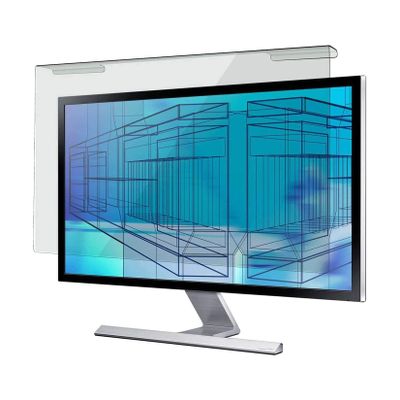 WLWLEO Anti Blue Light Computer Screen Protector for 17-27 Inch Monitor, Blocks Harmful Blue Light, Anti-UV Filter Panel, Hanging Type Scratch Resistant, Bubble Free,18.5 inch