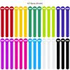 FGSAEOR Self Gripping Cable Ties, Reusable Fastening Cable Organizer with Hook and Loop, Adjustable Cable Straps Wire Ties for Cord Management and Desk or Office Organization (8-inch,30 Pack) view 2