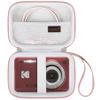 Canboc Hard Case for Kodak PIXPRO Friendly Zoom FZ55 / FZ53 / FZ45 16MP Digital Camera, Mesh Pocket fits SD Card, USB Charging Adapter, USB Cable, Rose Gold view 1