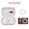 Canboc Hard Case for Kodak PIXPRO Friendly Zoom FZ55 / FZ53 / FZ45 16MP Digital Camera, Mesh Pocket fits SD Card, USB Charging Adapter, USB Cable, Rose Gold view 2