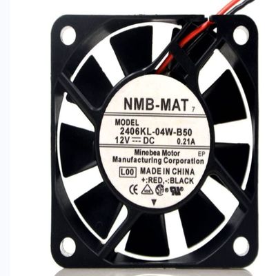 2406KL-04W-B50 606015mm 12V 0.21A 4600RPM 18.3CFM 2-Wire Cooling Fan