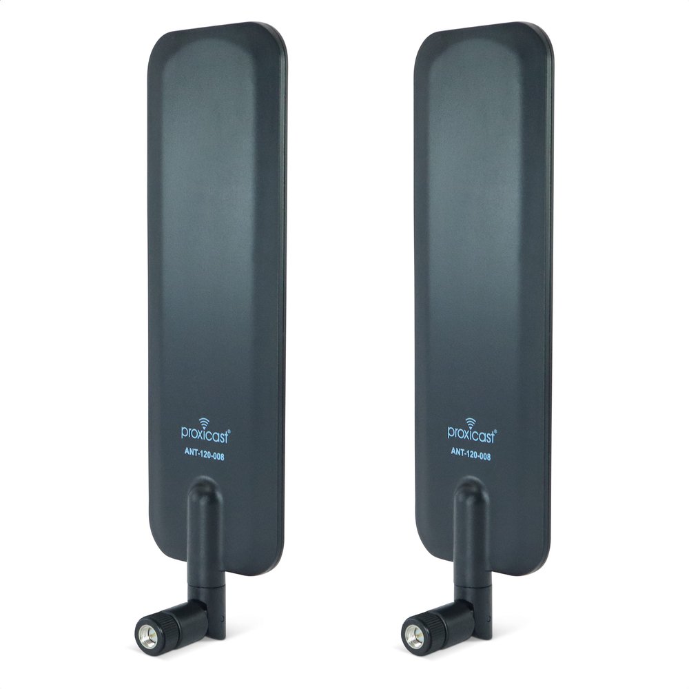 Proxicast 4G/5G/CBRS Universal Wide-Band 6 dBi Omni-Directional Swivel Terminal Antenna (SMA Male) - Compatible with Cisco, Cradlepoint, Digi, MoFi, Pepwave, Sierra and Others (ANT-120-008-2PK)