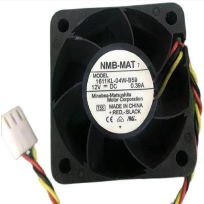 1611KL-04W-B59 NMB 404028mm DC12V 0.39A 9500RPM 14.8CFM 3-Wire Cooling Fan