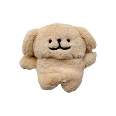 Yatchen Furry Case for AirPods 1&2,Funny Cute 3D Cartoon Plush Kawaii Apron Dog Design Fluffy Soft Warm Cover Case Carrying Charging Box with Keychain Anti-Fall Protective Case for AirPods 1&2