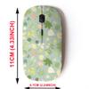2.4G Wireless Mouse with Cute Pattern Design for All Laptops and Desktops with Nano Receiver - Multicolor Leaves Various view 2