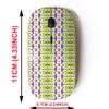 2.4G Wireless Mouse with Cute Pattern Design for All Laptops and Desktops with Nano Receiver - Colorful Textile Design view 2