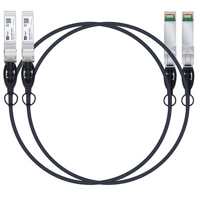 H!Fiber 2 Pack SFP+ Cable, 10G SFP+ DAC, 1M(3.3ft), Passive Direct Attach Copper Twinax Cable for Cisco SFP-H10GB-CU1M, Ubiquiti UniFi UC-DAC-SFP+, Meraki, Mikrotik, Intel, Fortinet, Netgear