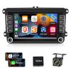 Android 13 Car Radio for VW Passat Jetta Seat Golf Skoda Polo Touran, [1G+32GB] 7 inch Touch Screen Volkswagen Stereo with Wired&Wireless CarPlay Android Auto Bluetooth GPS WiFi FM+Backup Camera view 1