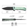 CIVIVI Cogent Button Lock Flipper Pocket Knife, 14C28N Blade G10 Handle, Good for Outdoor EDC Camping C20038D-3 (Natural) view 3