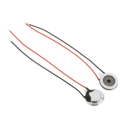 Auniwaig 2Pcs Magnetic Speaker, 8 Ohm 10mm Dia Round Shape Replacement Loudspeaker, Metal Shell with Wire Slim, 0.5W Mini DIY Speaker for Electronic