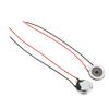 Auniwaig 2Pcs Magnetic Speaker, 8 Ohm 10mm Dia Round Shape Replacement Loudspeaker, Metal Shell with Wire Slim, 0.5W Mini DIY Speaker for Electronic view 1