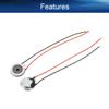 Auniwaig 2Pcs Magnetic Speaker, 8 Ohm 10mm Dia Round Shape Replacement Loudspeaker, Metal Shell with Wire Slim, 0.5W Mini DIY Speaker for Electronic view 3