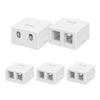 iwillink 2-Port Keystone Jack Surface Mount Box, White 5-Pack view 1