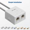 iwillink 2-Port Keystone Jack Surface Mount Box, White 5-Pack view 3