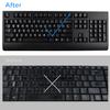 2 Pack Universal Arabic Keyboard Stickers, Transparent Background, with White Lettering for Computer Laptop Notebook Desktop, Replacement Computer Keyboard Stickers (Arabic) view 3