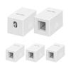 iwillink RJ45 Keystone Jack Surface Mount Outlet Box 1 Port, Blank Surface Mount Box for Cat6/Cat5e/Cat5 Ethernet Jack, 5-Pack, White view 1