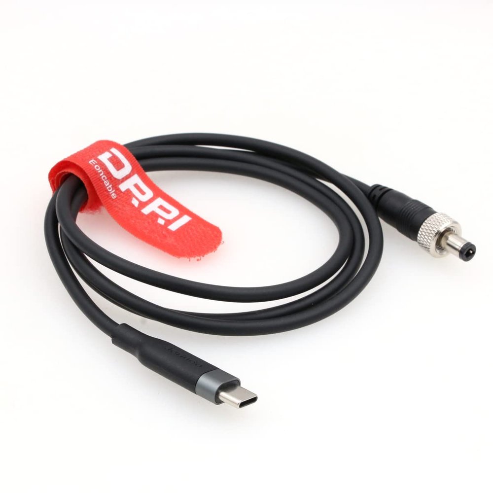 DRRI Locking 5.5 X2.1mm DC to USB-C PD Fast Charging 12V Power Cable for Fujifilm X-H2S to Atomos Ninja V Monitor/Zwo ASI Cooled Cameras