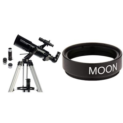 Celestron Beginner's Telescope Bundle - PowerSeeker 80AZS Telescope + Moon Filter