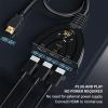 4K HDMI 1.4 Switch, 3 Port Selector Box, HDMI Switcher 3 in 1 Out, Supports 4K 3D 1080P for PS4/PS3, Xbox, HDTV, Roku etc, HD-Ready, Monitors view 3