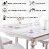 HQYG Custom 42x84 Inch Clear Desk Cover Protector, 1.5mm Thick Plastic Pad, Vinyl Table Cover for Writing Desks view 2