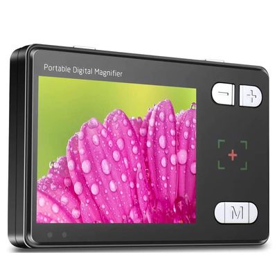 YINHA 3.5 Inch Electronic Video Magnifier for Low Vision People, Multi-Color Mode, 2-24X Zoom, AV/TV Output, LED Light, Ideal Tool for Reading Writing Viewing Books
