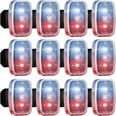 Mudder Running Lights for Runners Rechargeable LED Safety Lights, 12 Pcs