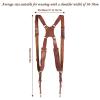 Kasla Camera Strap, Camera Straps for Photographers, Leather Dual Camera Strap for Two DSLR/SLR Cameras (Tan) view 3