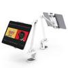 iPad Desk Mount, Adjustable Tablet Holder Clamp, 360 degree Rotation, Sturdy Aluminum Tablet Arm Mount for 4.7"-13" iPad Pro/Air/Mini, iPhone, Galaxy Tab, for Kitchen, Work, Video Call(White) view 1