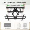 USX Mount Full Motion TV Wall Mount 42"-84" TVS, Fits 16" 18" or 24" Studs, Heavy Duty TV Mounts Bracket with Dual Articulating Arms Tilt Swivel Extension Max VESA 600x400mm, Weight Capacity 110lbs view 2