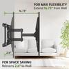 USX Mount Full Motion TV Wall Mount 42"-84" TVS, Fits 16" 18" or 24" Studs, Heavy Duty TV Mounts Bracket with Dual Articulating Arms Tilt Swivel Extension Max VESA 600x400mm, Weight Capacity 110lbs view 4