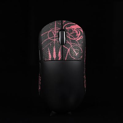 Hokeyio Anti-Slip Grip Tape for Logitech G Pro X Superlight 1 & 2 | Pre-Cut Leather Mouse Skins | Sweat-Absorbent & Easy Installation Rose Red 0.4mm