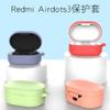 2 Pack DAYJOY Soft Silicone Protective Case Cover Compatible with Redmi Airdots 3 Earbuds, Protective Skin Sleeve with Key Chain (Black+Blue) view 4