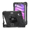 TEKNET Case for iPad Mini 6 (A2567 A2568 A2569) 8.3 Inch Heavy Duty Shockproof Case with Shoulder Strap and Swivel Base with Hand Fit Band Heavy Duty (Black) view 1