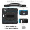 TEKNET Case for iPad Mini 6 (A2567 A2568 A2569) 8.3 Inch Heavy Duty Shockproof Case with Shoulder Strap and Swivel Base with Hand Fit Band Heavy Duty (Black) view 2