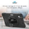 TEKNET Case for iPad Mini 6 (A2567 A2568 A2569) 8.3 Inch Heavy Duty Shockproof Case with Shoulder Strap and Swivel Base with Hand Fit Band Heavy Duty (Black) view 4