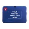 6 Santana Neoprene Laptop Sleeves Set - Customizable Text, Logo - Zipper Closure, Lightweight, Durable, Party Favor - Blue view 1