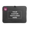 12 Santana Neoprene Laptop Sleeves Set - Customizable Text, Logo - Zipper Closure, Lightweight, Durable, Party Favor - Dark Grey view 1