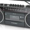 AudioBox RXC-25BT Retrobox 2 Way Speaker System Boombox w/Bluetooth Connectivity, AM/FM/SW, USB and SD Card Connection, & Cassette Player, Black view 3