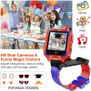 4G GPS Smart Watch for Kids, 2-Way Call,Video Call,Voice Chat,School Mode,SOS,GPS,Camera,Pedometer,IP67 Waterproof Watch Phone for Boys Girls (T10, 360 Rotation, Dual Cameras, Kid-Proof, Red) view 4