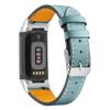 AISPORTS Leather Band Compatible with Fitbit Charge 5 Band for Women Men, Soft Breathable Leather Sport Wristband Metal Classic Buckle Bracelet Replacement Band for Fitbit Charge 5 Activity Tracker view 1