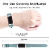 AISPORTS Leather Band Compatible with Fitbit Charge 5 Band for Women Men, Soft Breathable Leather Sport Wristband Metal Classic Buckle Bracelet Replacement Band for Fitbit Charge 5 Activity Tracker view 3