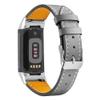 AISPORTS Leather Band Compatible with Fitbit Charge 5 Band for Women Men, Soft Breathable Leather Sport Wristband Metal Classic Buckle Bracelet Replacement Band for Fitbit Charge 5 Activity Tracker view 1