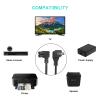 10 Feet Power Cord Compatible Samsung TV, TCL Roku LG LED LCD TV Right Angle Power Cable Replacement view 3